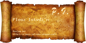 Plesz István névjegykártya
