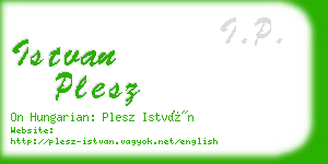 istvan plesz business card